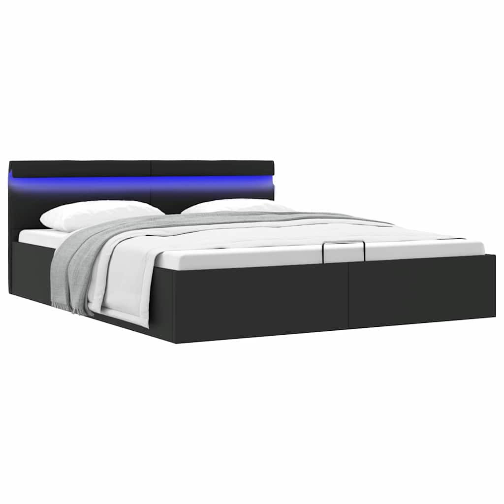 Cama canapé hidráulica almacenaje sin colchón taupe 100x200cm