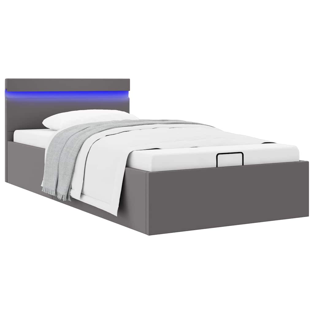 Cama canapé hidráulica almacenaje sin colchón taupe 180x200 cm