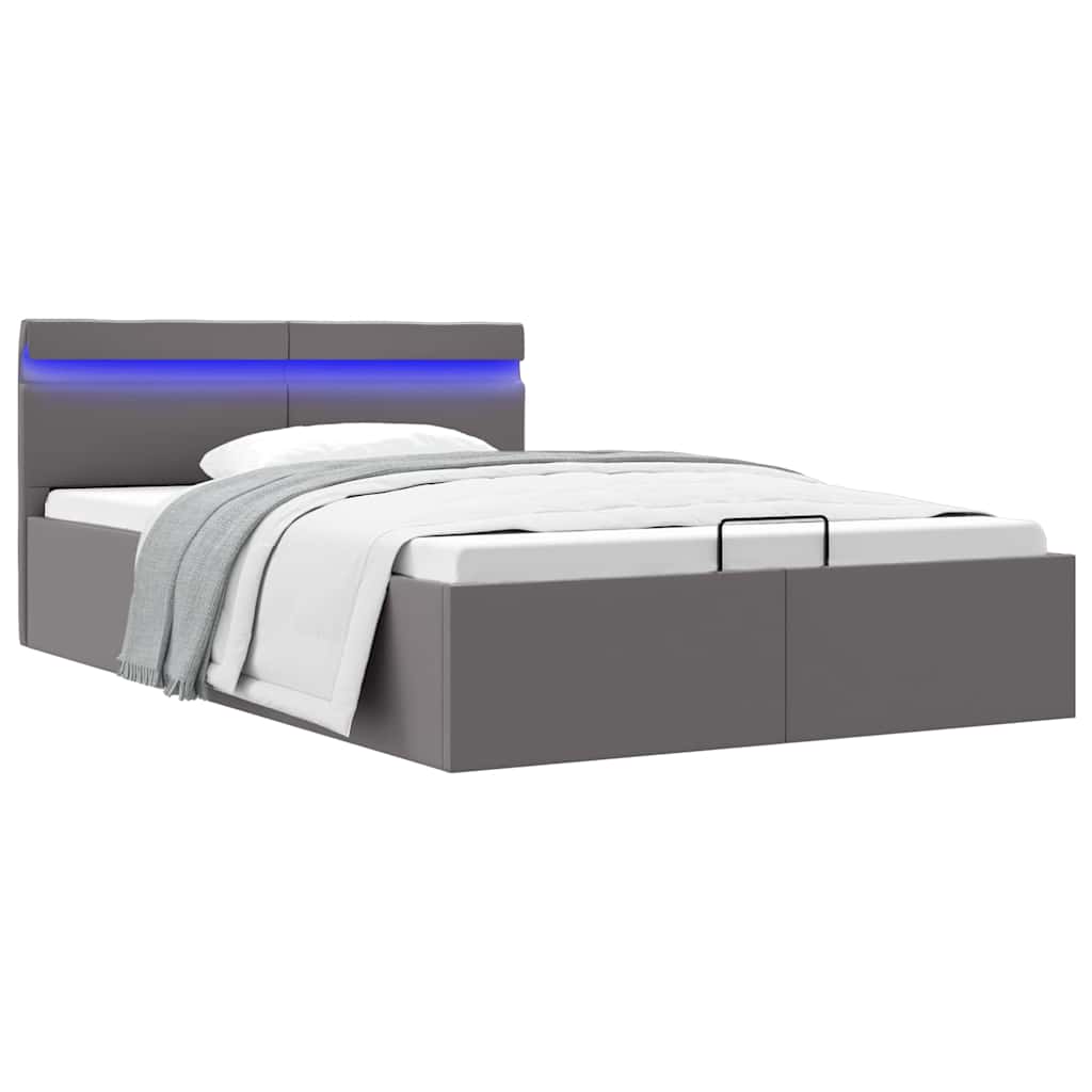 Cama canapé hidráulica almacenaje sin colchón taupe 100x200cm