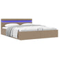 Cama canapé hidráulica almacenaje sin colchón taupe 100x200cm
