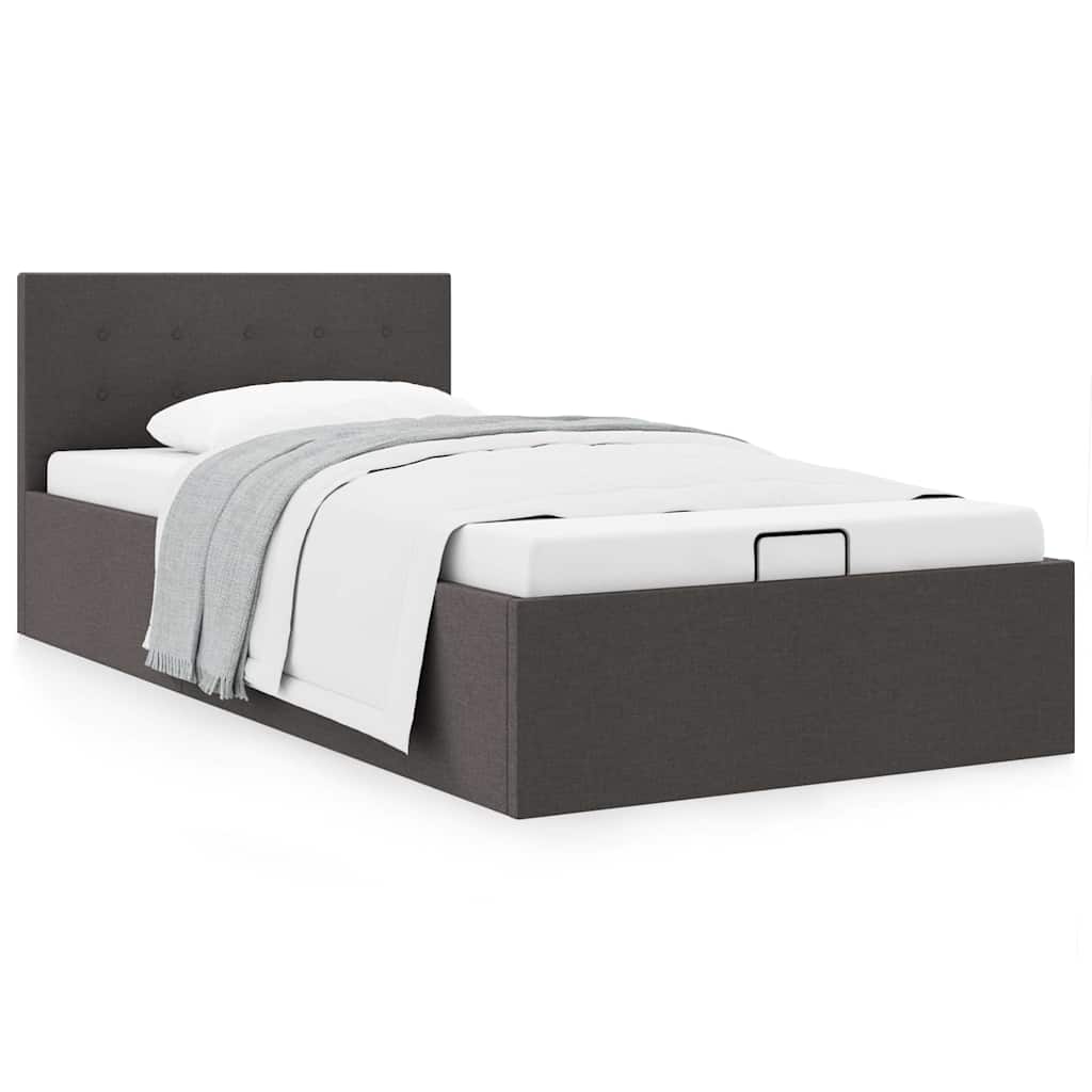 Cama canapé hidráulica almacenaje sin colchón taupe 100x200cm
