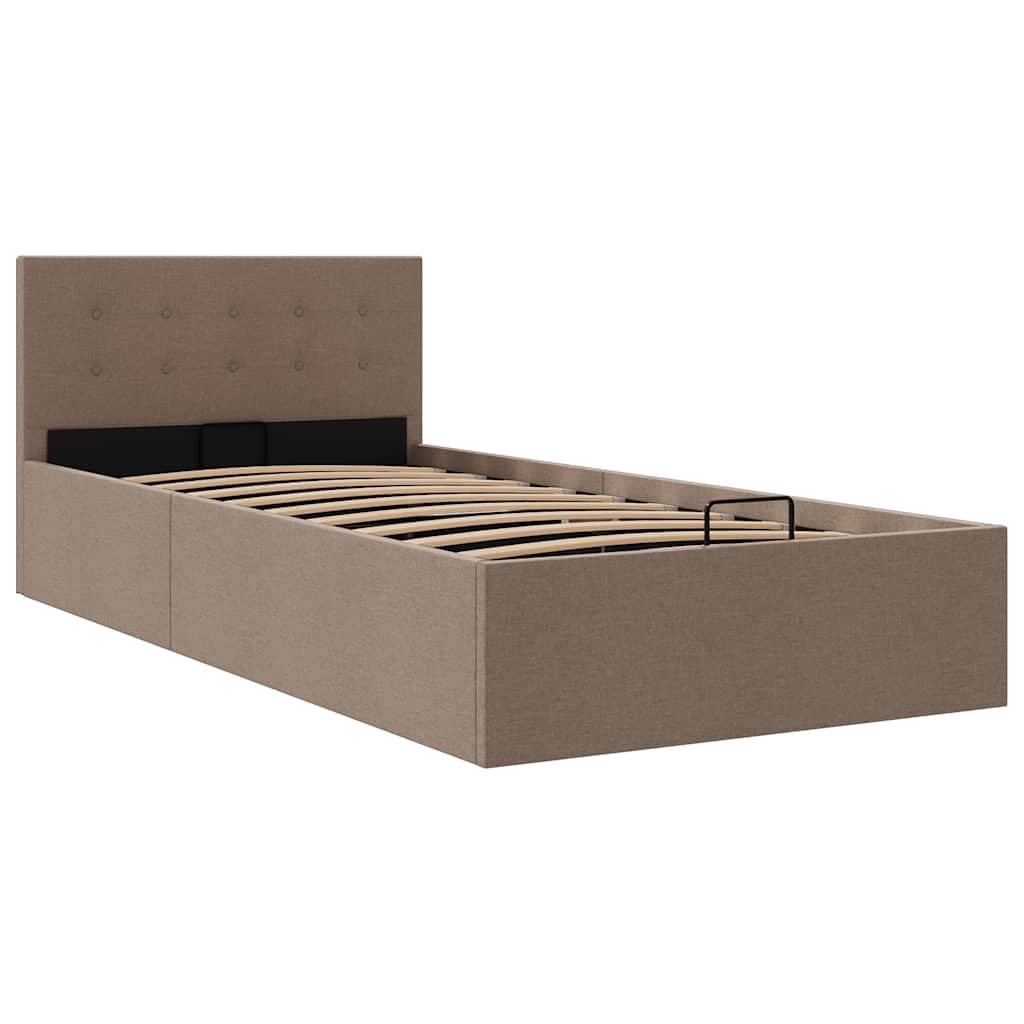 Cama canapé hidráulica almacenaje sin colchón taupe 100x200cm