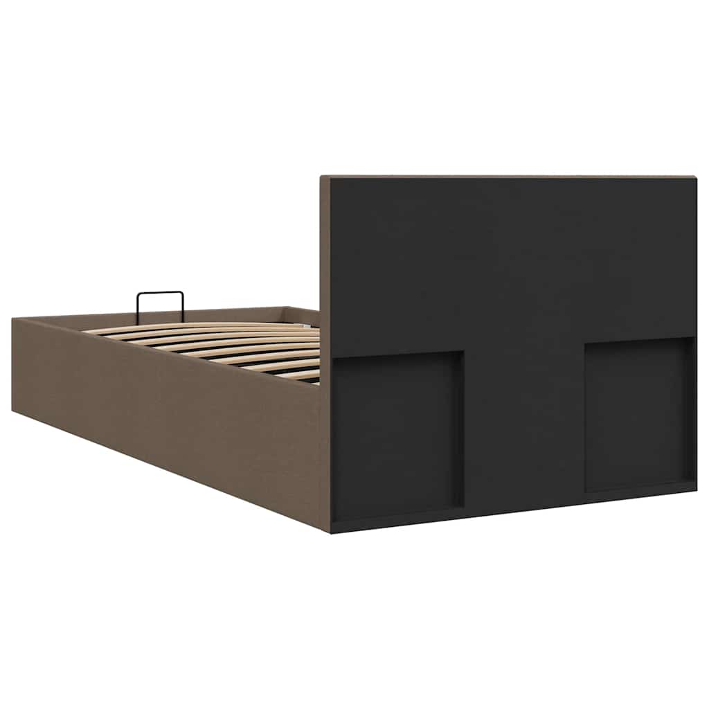 Cama canapé hidráulica almacenaje sin colchón taupe 100x200cm