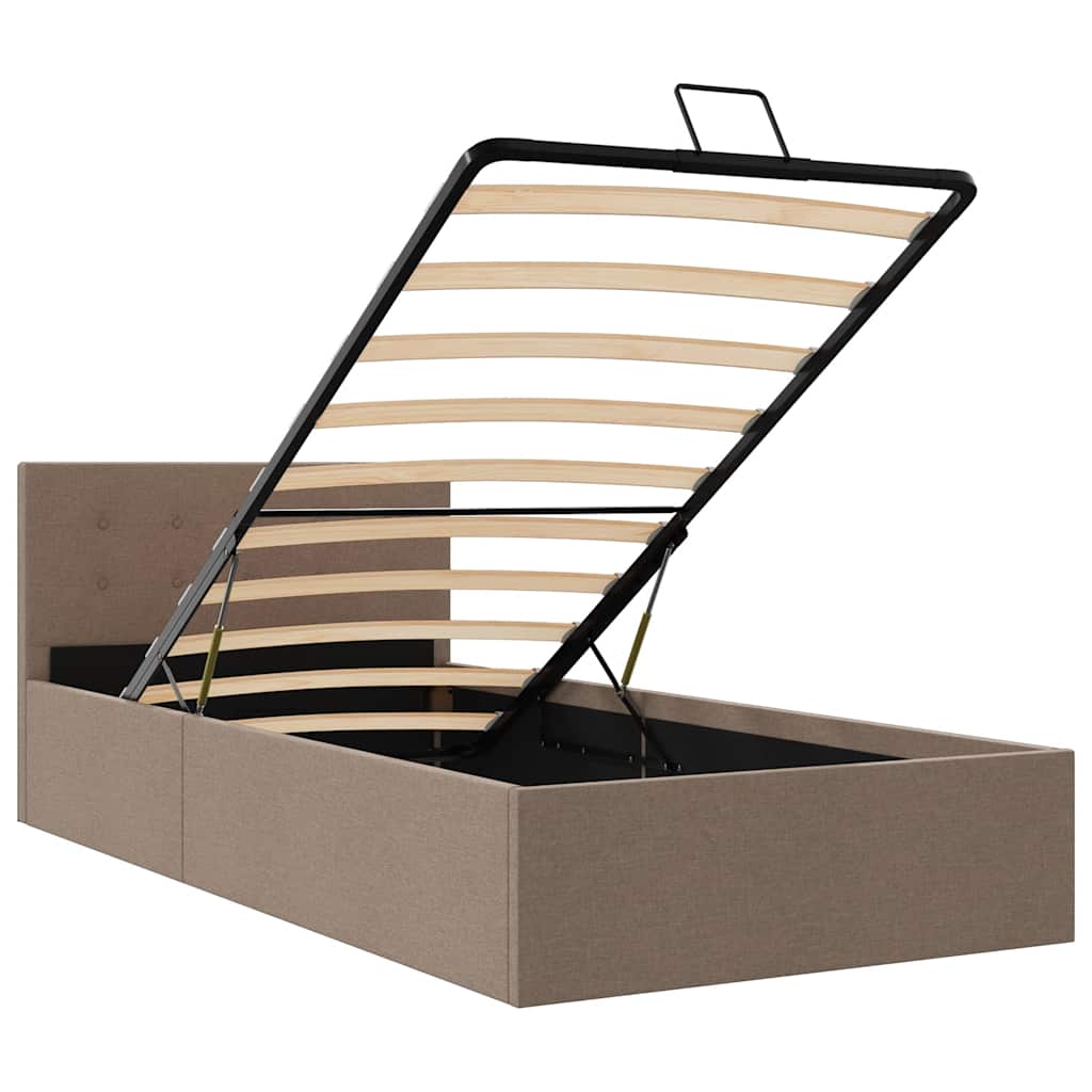 Cama canapé hidráulica almacenaje sin colchón taupe 100x200cm