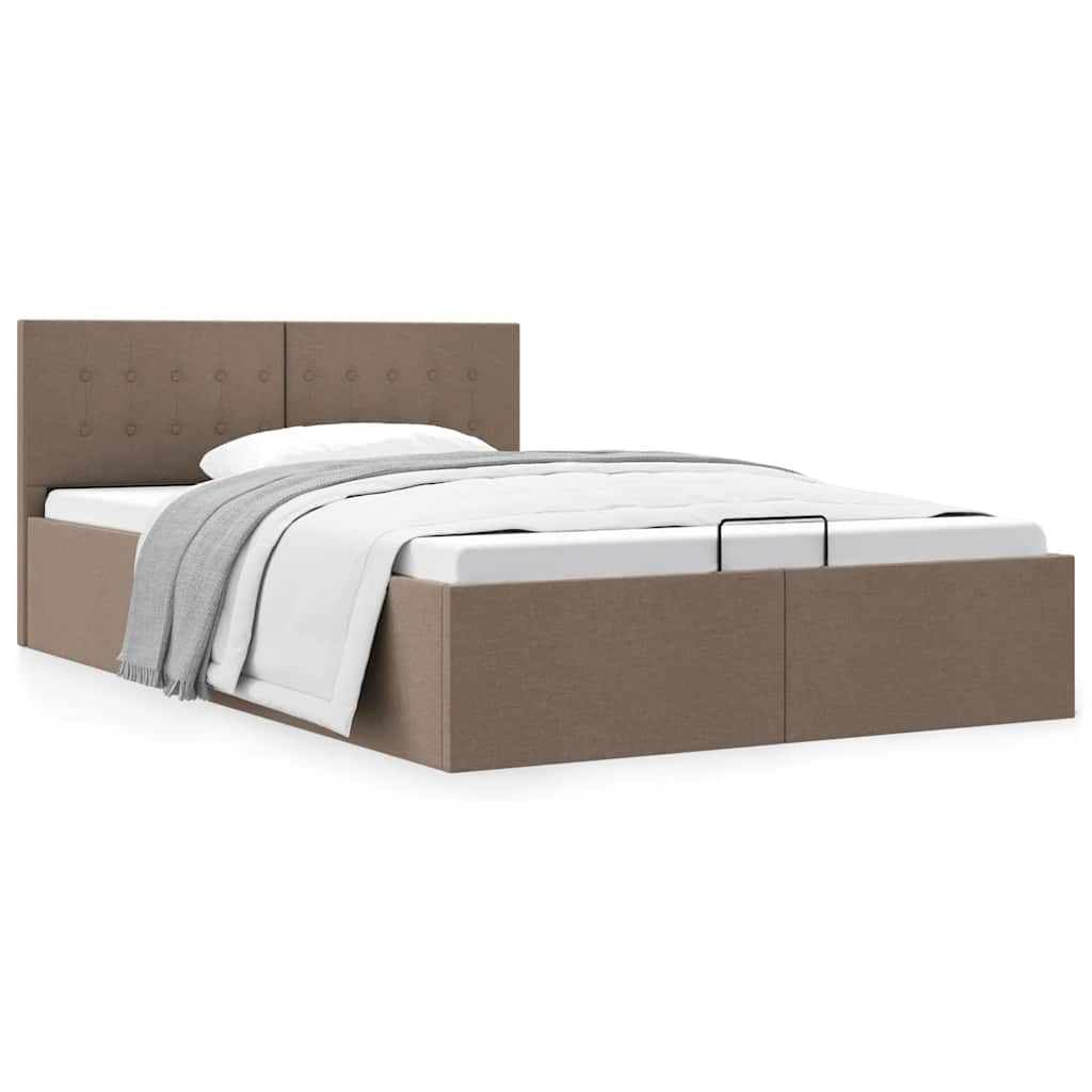 Cama canapé hidráulica almacenaje sin colchón taupe 100x200cm
