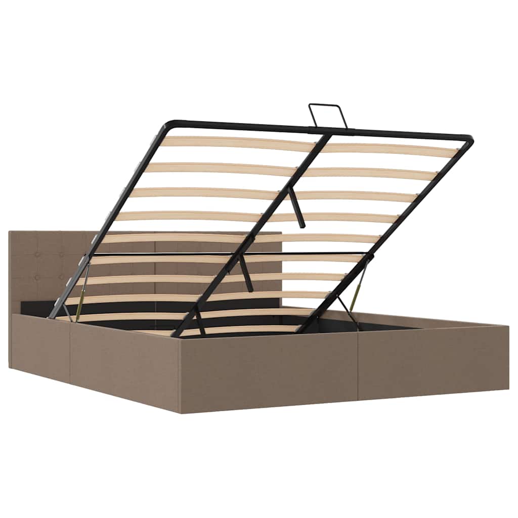 Cama canapé hidráulica almacenaje sin colchón taupe 180x200 cm