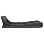 Estructura cama LED sin colchón cuero sintético gris 100x200 cm