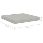 Cojín para muebles de palés tela beige 60x61,5x6 cm