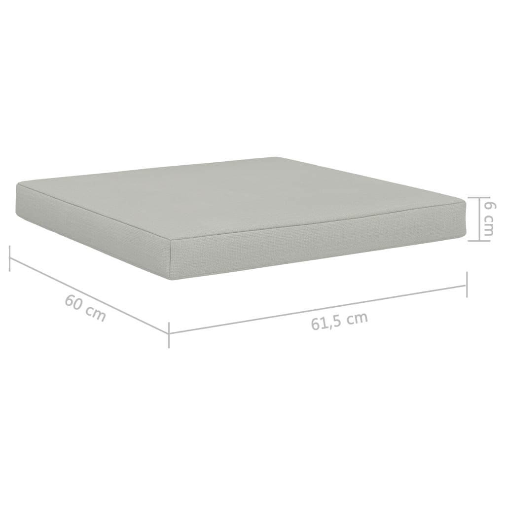 Cojín para muebles de palés tela beige 60x61,5x6 cm