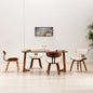 Dining Chairs 2 pcs Bent Wood and Cream Faux Leather