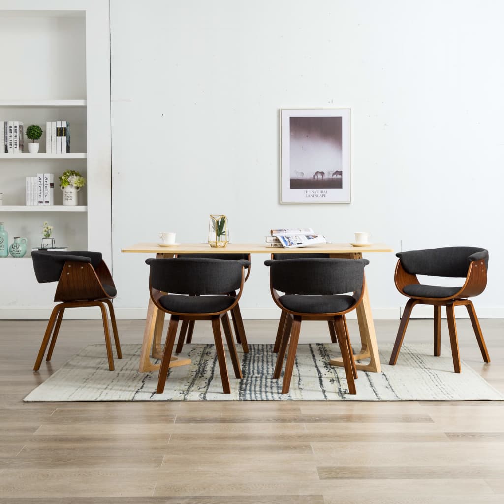 Sillas de comedor 2 uds madera curvada y cuero sintético crema