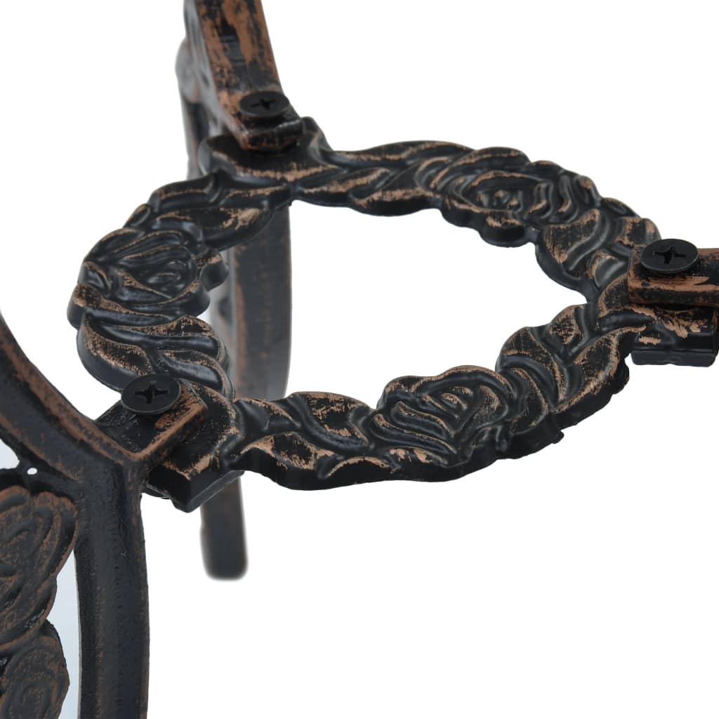 Mesa y sillas bistró de jardín 3 piezas aluminio fundido