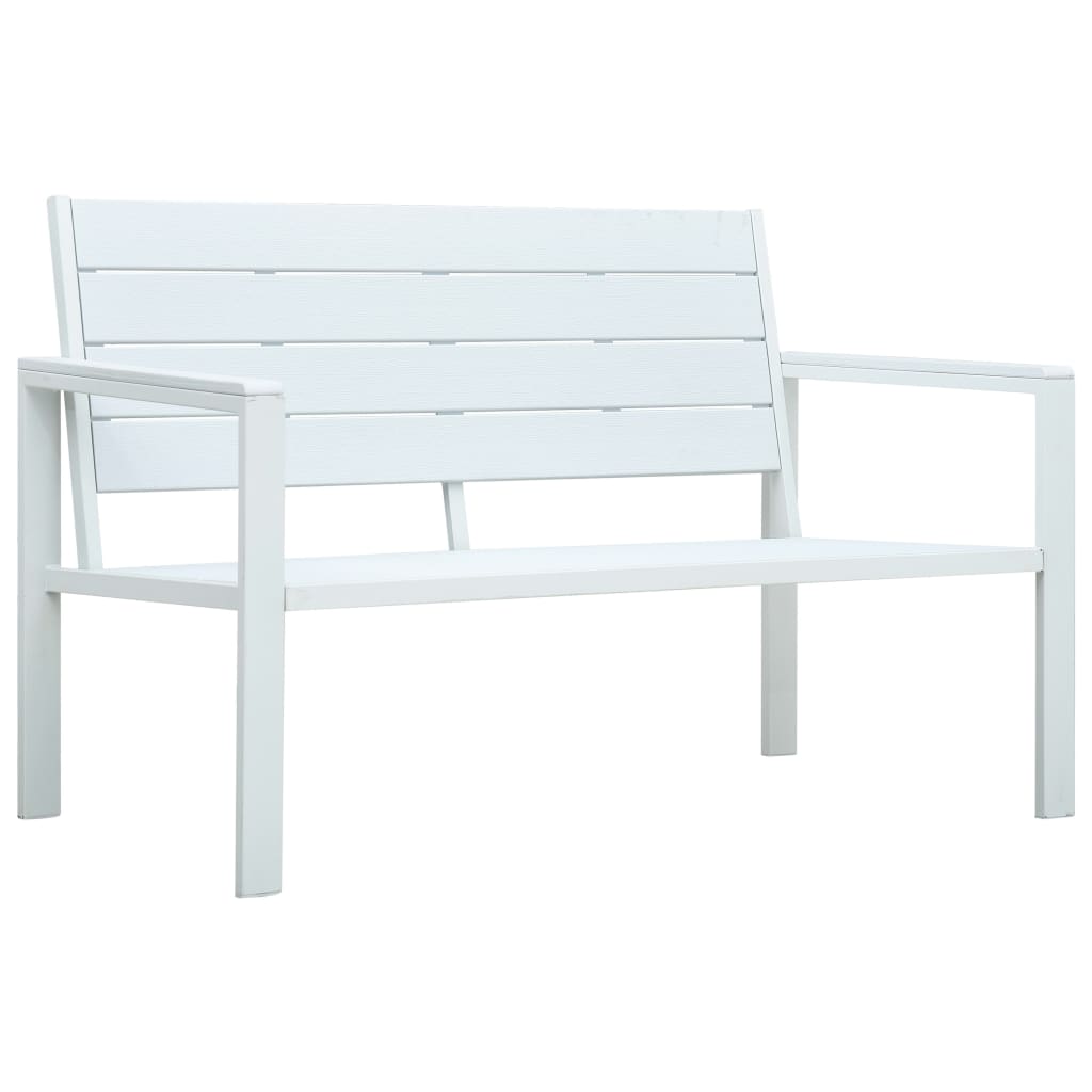 Banco de jardín de madera maciza de teca 114 cm
