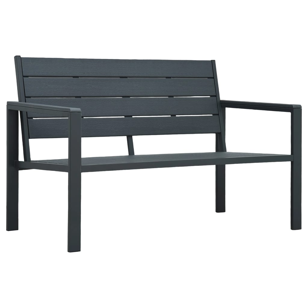 Banco de jardín de madera maciza de teca 114 cm