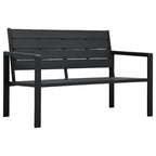 Banco de jardín de madera maciza de teca 114 cm