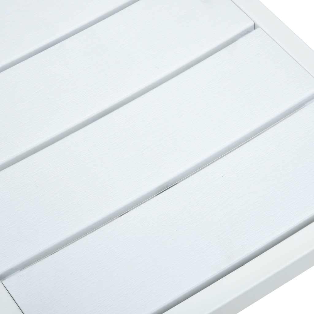 Sillas de jardín 4 unidades HDPE aspecto de madera blanco