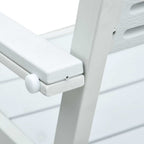 Sillas de jardín 4 unidades HDPE aspecto de madera blanco