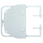 Mesa balcón colgante plástico aspecto ratán blanco 60x64x83,5cm