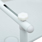 Mesa balcón colgante plástico aspecto ratán blanco 60x64x83,5cm