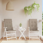 Cojín silla de jardín respaldo alto 2 uds tela azul 120x50x3 cm