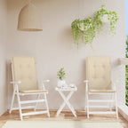 Cojín silla de jardín respaldo alto 2 uds tela azul 120x50x3 cm
