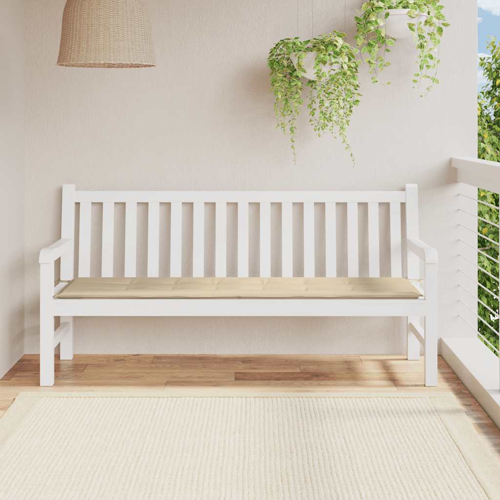 Cojín banco de jardín tela Oxford estampado hojas 100x50x3 cm