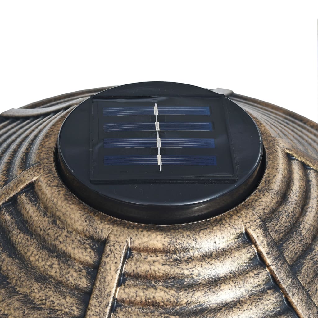 Bebedero decorativo para pájaros con luces LED solares plástico