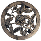 Soporte con ruedas de plantas 6 uds plástico color bronce 30 cm