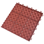 Tile de Decking 10 pcs Rojo 30,5 x 30,5 x 2,2 cm Polipropileno