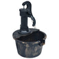 Barrel-shaped garden fountain with pump