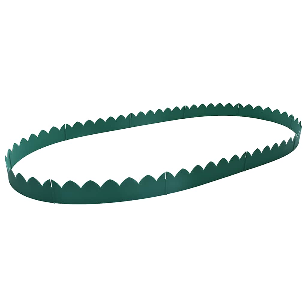 Garden Edging 10 units PP green 65x15 cm
