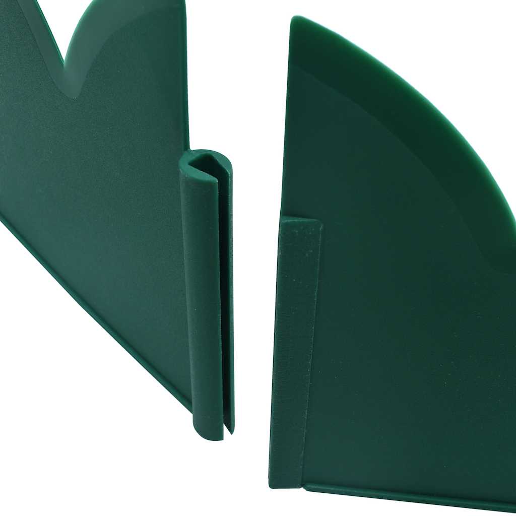 Garden Edging 10 units PP green 65x15 cm