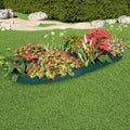 Garden Edging 10 units PP green 65x15 cm