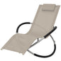 Tumbona con almohada textileno crema