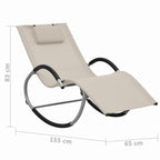 Tumbona con almohada textileno crema