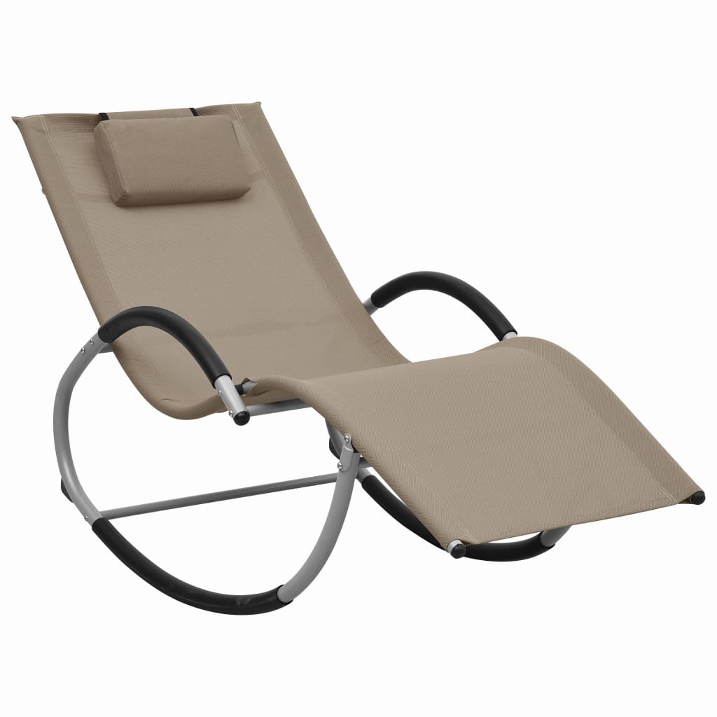 Tumbona con almohada textileno crema