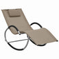 Tumbona con almohada textileno crema