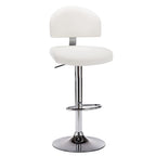 Taburete de cocina cuero sintético blanco