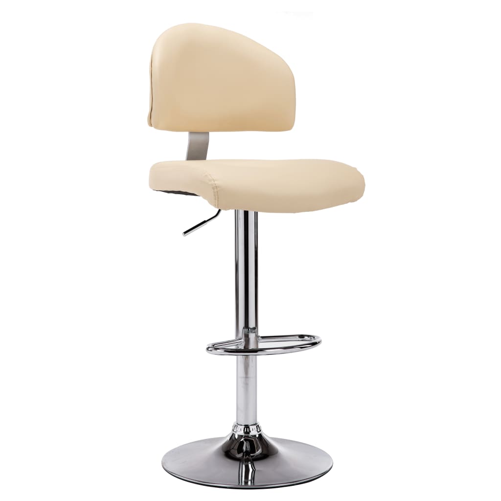 Taburete de cocina cuero sintético blanco