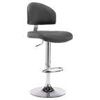 Taburete de cocina cuero sintético blanco
