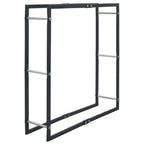 Leñero de acero negro 100x25x100 cm