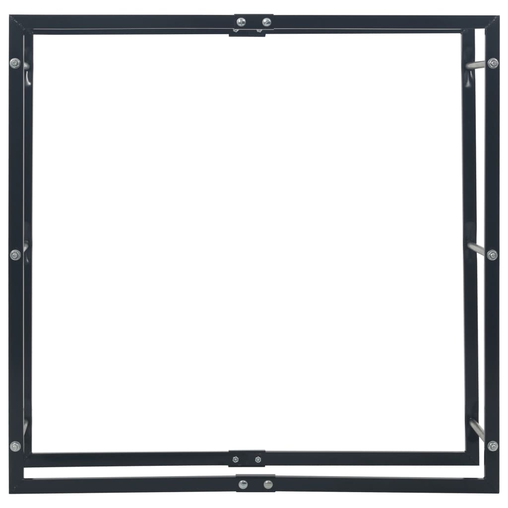 Leñero de acero negro 100x25x100 cm