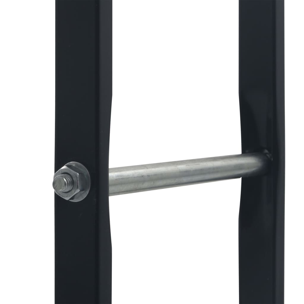 Leñero de acero negro 100x25x100 cm