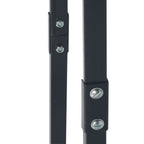 Leñero de acero negro 100x25x100 cm
