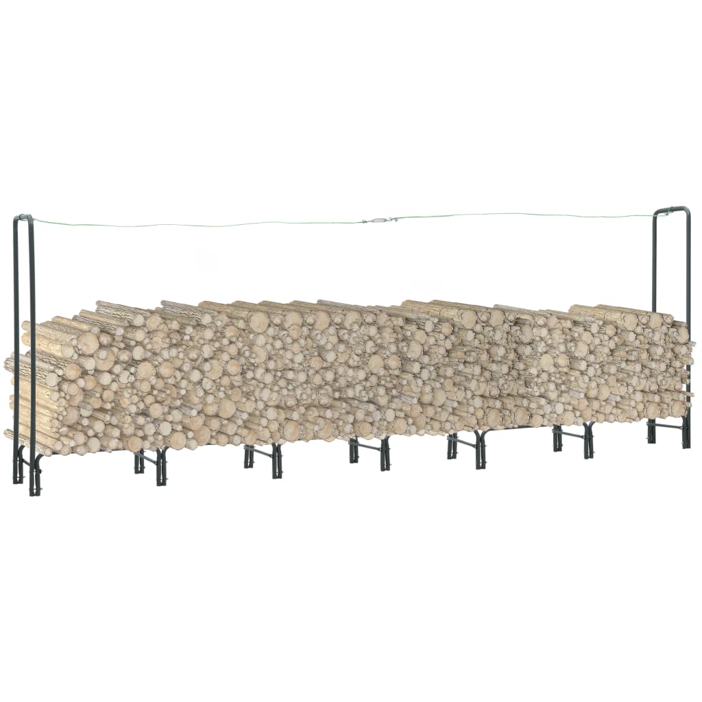 Anthracite Grey Steel Log Rack 120x35x120 cm