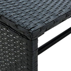 Set de muebles de jardín 4 pzas y cojines ratán sintético negro
