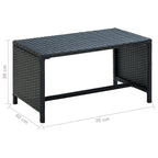 Set de muebles de jardín 4 pzas y cojines ratán sintético negro