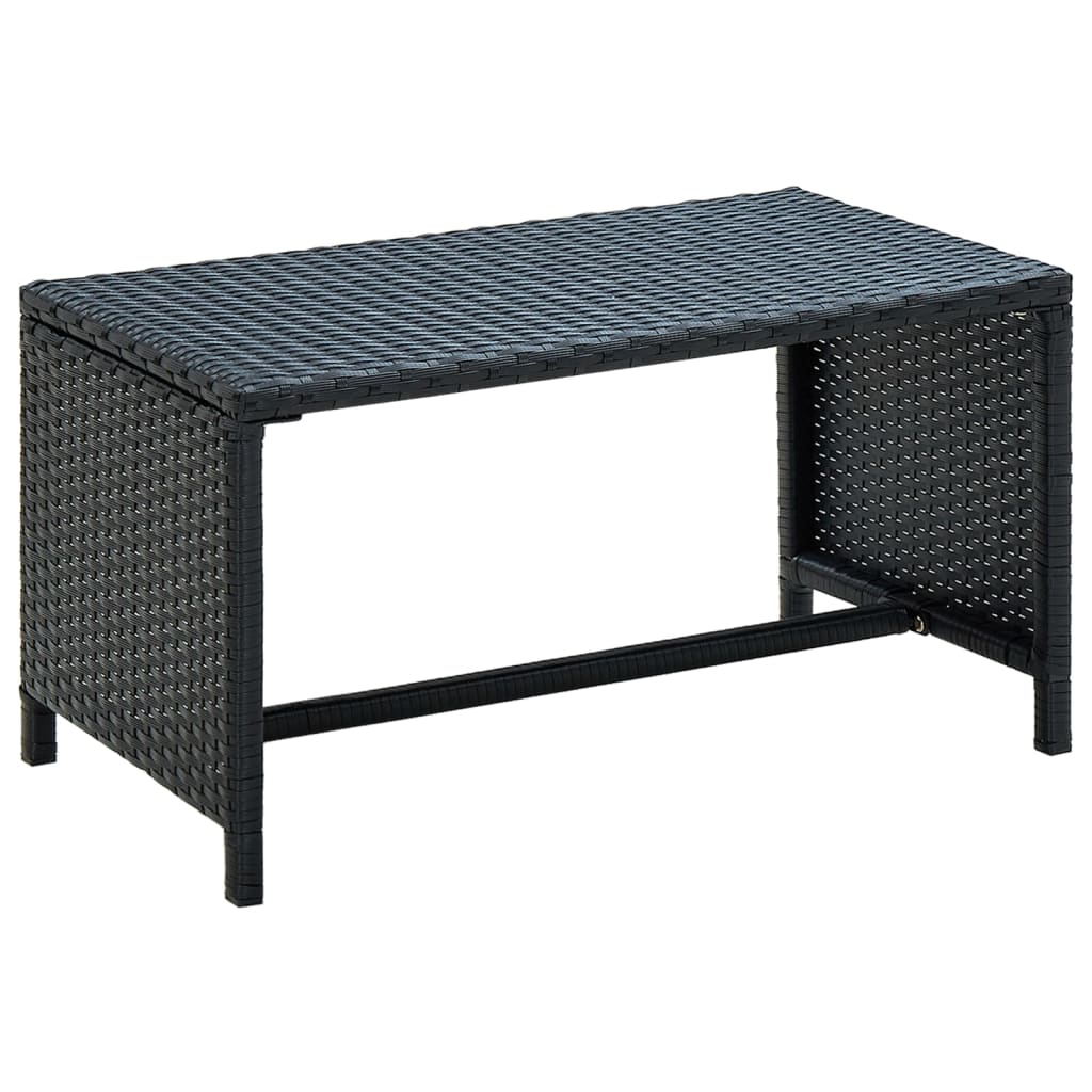 Set de muebles de jardín 4 pzas y cojines ratán sintético negro