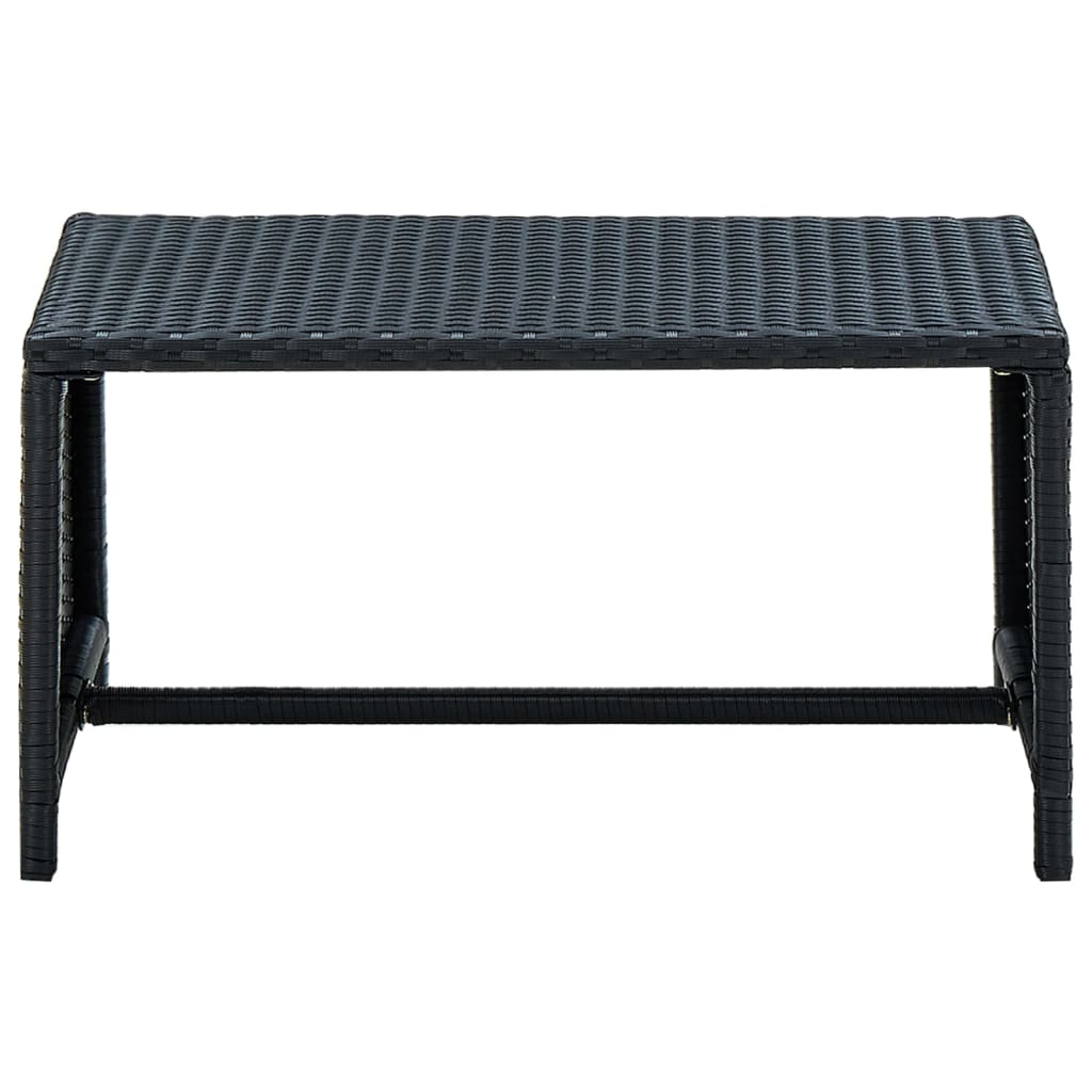 Set de muebles de jardín 4 pzas y cojines ratán sintético negro