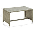 Set de muebles de jardín 4 pzas y cojines ratán sintético beige